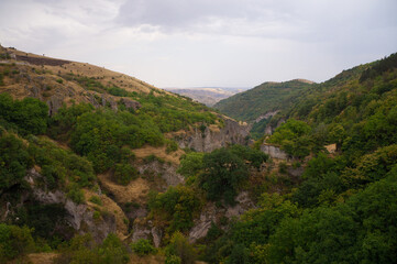 Fototapeta na wymiar view of the mountain valley