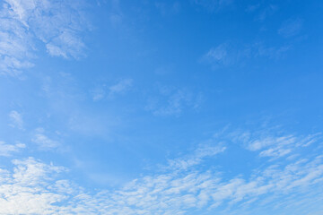 Blue sky and white clouds for background