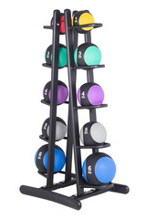 Sports equipment balls weight on stand