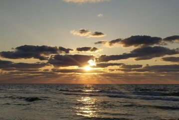 sunset on the beach
