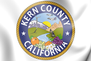 3D Seal of Kern county (California state), USA. 3D Illustration. - 449212139