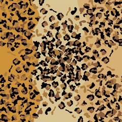 Leopard seamless pattern design illustration background