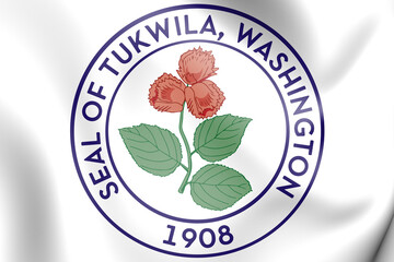 3D Seal of Tukwila (Washington state), USA. 3D Illustration. - 449212186