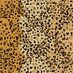 Leopard seamless pattern design illustration background