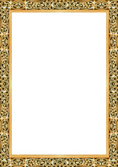 White Frame with Decorated Borders