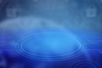2d illustration futuristic technology background
