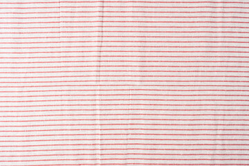 Cotton fabric in red and white stripes