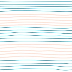 Afwasbaar behang Vector seamless pattern with colorful hand-drawn stripes  © artforwarm