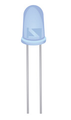 Blue led diode. vector illustration