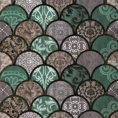 background with hearts shape on tile