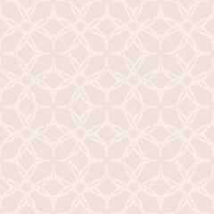 Ogee style seamless vector pattern background. Oriental medieval ornamentation with repeated rounded shapes . Pastel pink backdrop with terrazzo overlay for texture. Overlapping grid geometric repeat.