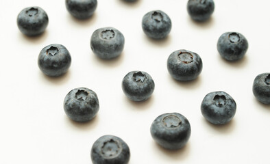 blueberries on a white background
