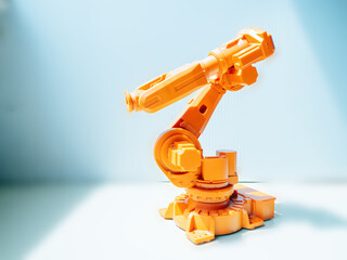 Plastic robot arm model.