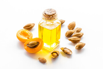 Apricot kernel oil with apricots and dried apricot kernels