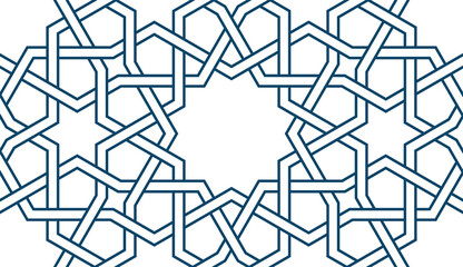 Geometric Islamic Seamless Patterns for decoration greeting card or interior. Vector Illustration. © Nataly-Nete