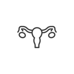 Ovary syndrome line icon