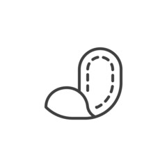 Menstrual pad line icon