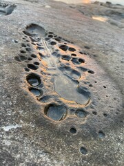 tidal rock on beach