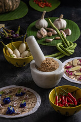 Thai Chilli paste with ingredients