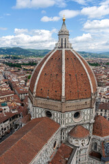 Fototapeta na wymiar The dome of the Florence Cathedral