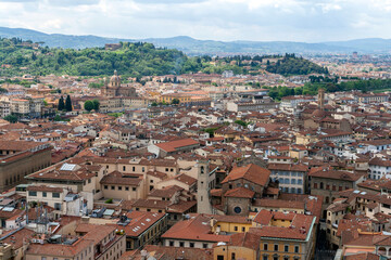 Fototapeta na wymiar Red rooftops of Florence