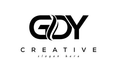 Letter GDY creative logo design vector	 - obrazy, fototapety, plakaty