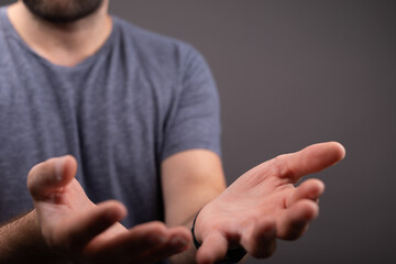 Empty Open Hand in closeup