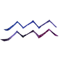  watercolor art of signs of the zodiac.Aquarius