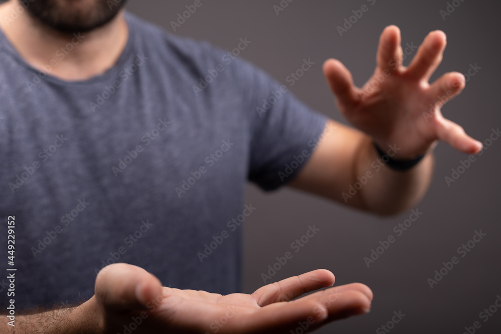 Poster Empty Open Hand in closeup