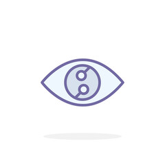 Smart lens icon in filled outline style.