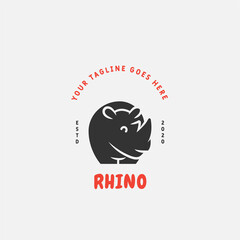 Rhino Logo design vector template. animal logo vector © armankra19