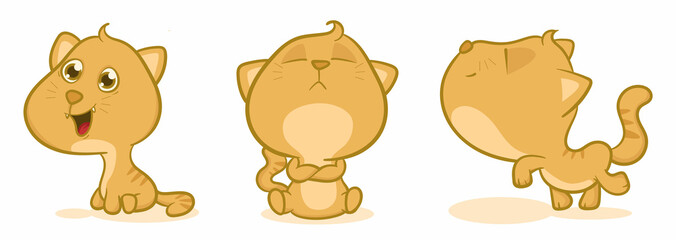 cute cat cartoon character, good for your design