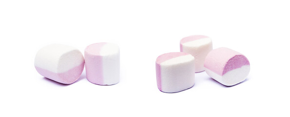 Marshmallow sweet isolated on white background