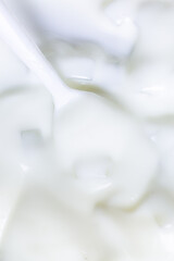 Fototapeta na wymiar creamy yogurt, texture background close up