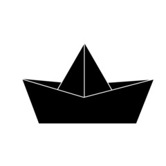 Boat, paper icon. Simple element illustration from UI concept.