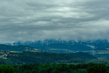 Fototapeta na wymiar mountain landscape just after the rain