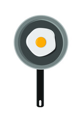 vector illustration of an omelet on a frying pan for graphic design needs