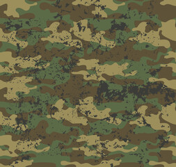 Abstract camouflage vector military texture, forest background, ornament. Army