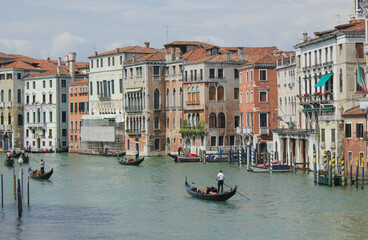 Gondola ride in Venice channels