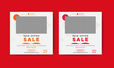 New offer sale social media banner design