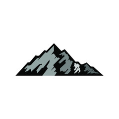 Fototapeta na wymiar Mountain logo. Mountain icon isolated on white background. Mountain icon vector. Mountain simple sign. Hill logo vector. Mountain top design illustration. 