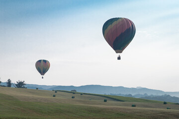 Hot air balloons takes flight in the early morning at the Wytheville Chautauqua Balloon Festival in 2021.