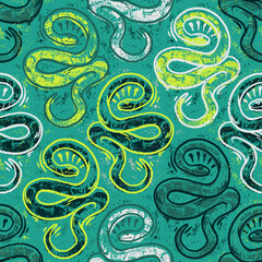 Abstract seamless Snake pattern for girls, boys, clothes. background. Bright Wallpaper for textile and fabric.