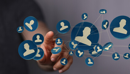 partner - organization chart team concept networking