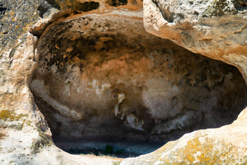 Entrance to man-made cave