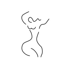 line art woman female shape icon illustration