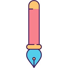 Nib pen with ink tip icon vector illustration