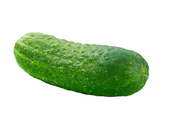 fresh cucumber isolated on white background.