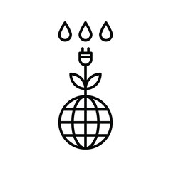 renewable energy icon. environmentally friendly sign. vector illustration