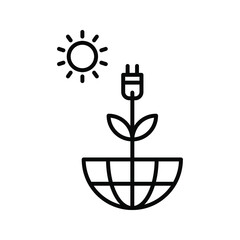 renewable energy icon. environmentally friendly sign. vector illustration